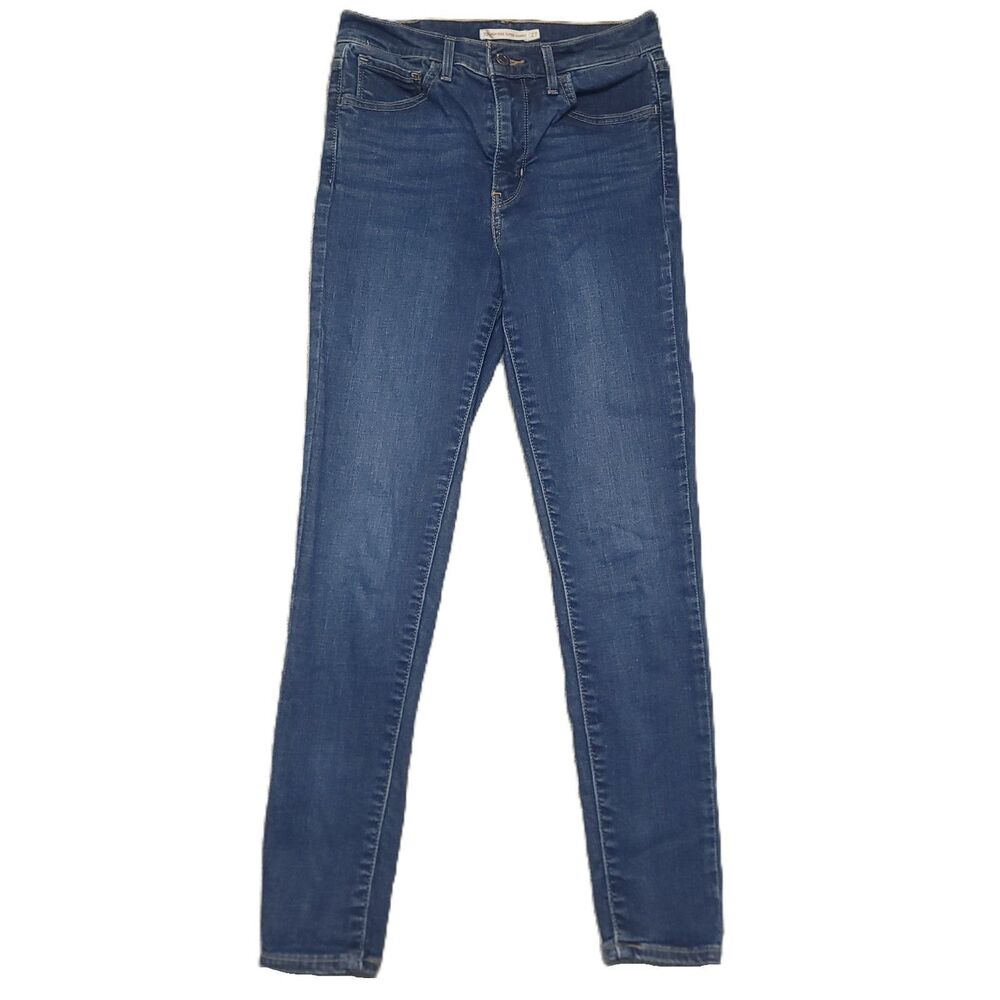 Levi's 720 High Rise Super Skinny Jeans Womens Size 27 Stretch Blue Denim Pants
